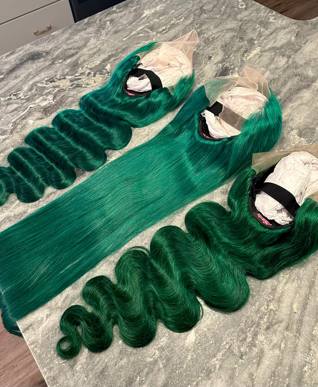 ON HAND- GREEN LACE FRONTAL WIGS