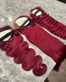 ON HAND- BURGUNDY LACE FRONTAL WIGS
