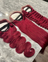 ON HAND- BURGUNDY LACE FRONTAL WIGS